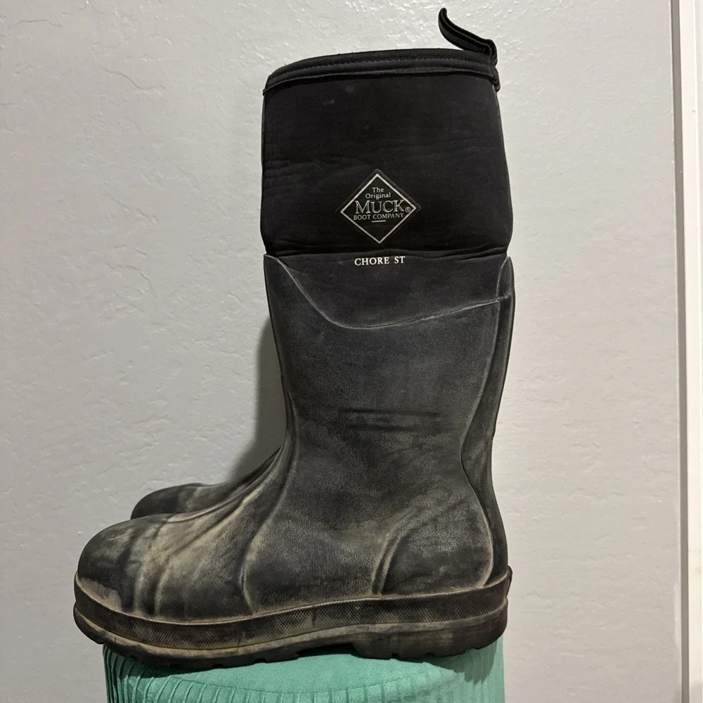 Muck Boot Company Chore Classic Met Guard Steel Toe Black Boots Mens 11